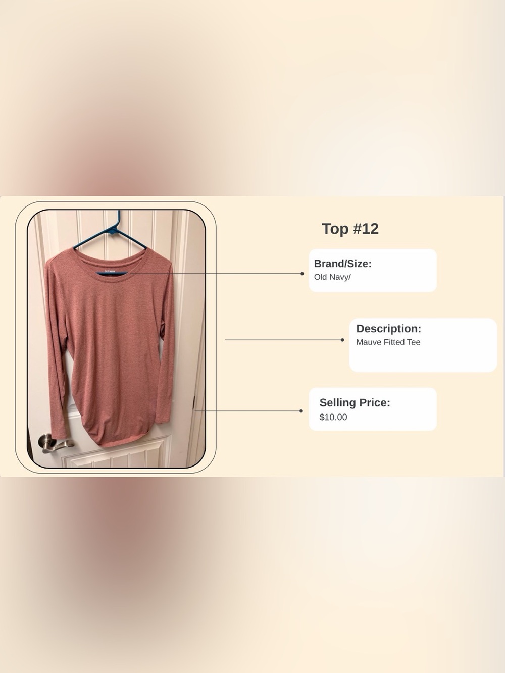 Old Navy Long-Sleeve Crew Neck Top - Rose Mauve